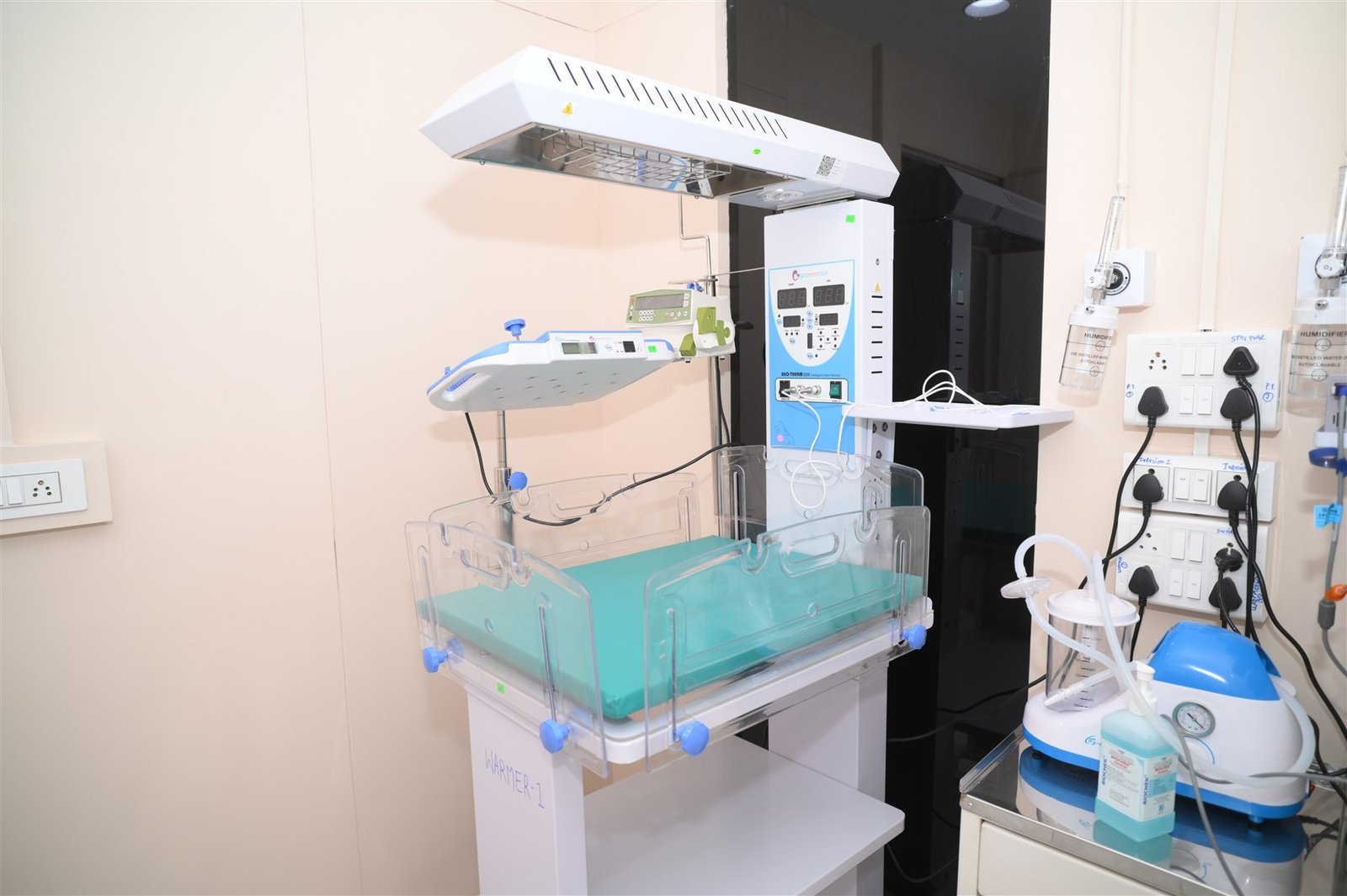 Newborn care equipment at InfoCare Clinic